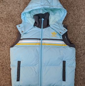 Adidas baby blue bubble vest